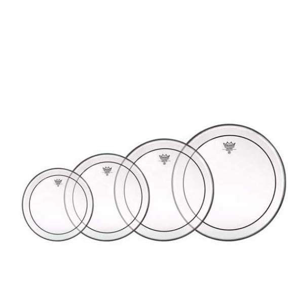 REMO Clear Pinstripe 2중피 탐탐헤드 패키지 10,12,14,16인치