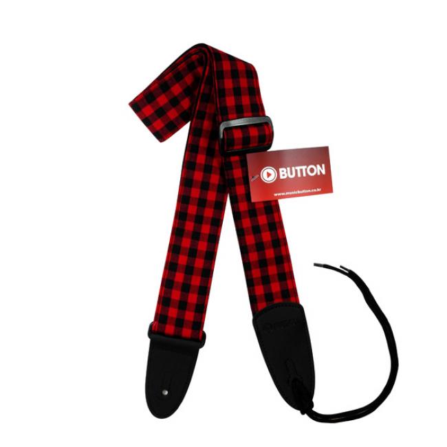 Button 스트랩 Check Strap BS-CH-04 Black/Red