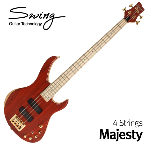 스윙의 야심작! 스웜프애쉬+6mm 탑! Swing 베이스 Majesty 4 Strings (Padauk/Spalted/Walnut/Wenge/Bubinga)