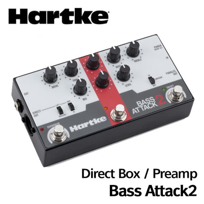 Hartke Bass Attack 2 (Bass Preamp/Direct Box with Overdrive)