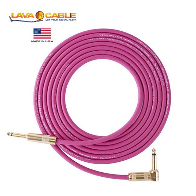 Lava Cable 기타,베이스 케이블 Pink Diamond Series - 10FT(3M) Straight to Right Angle