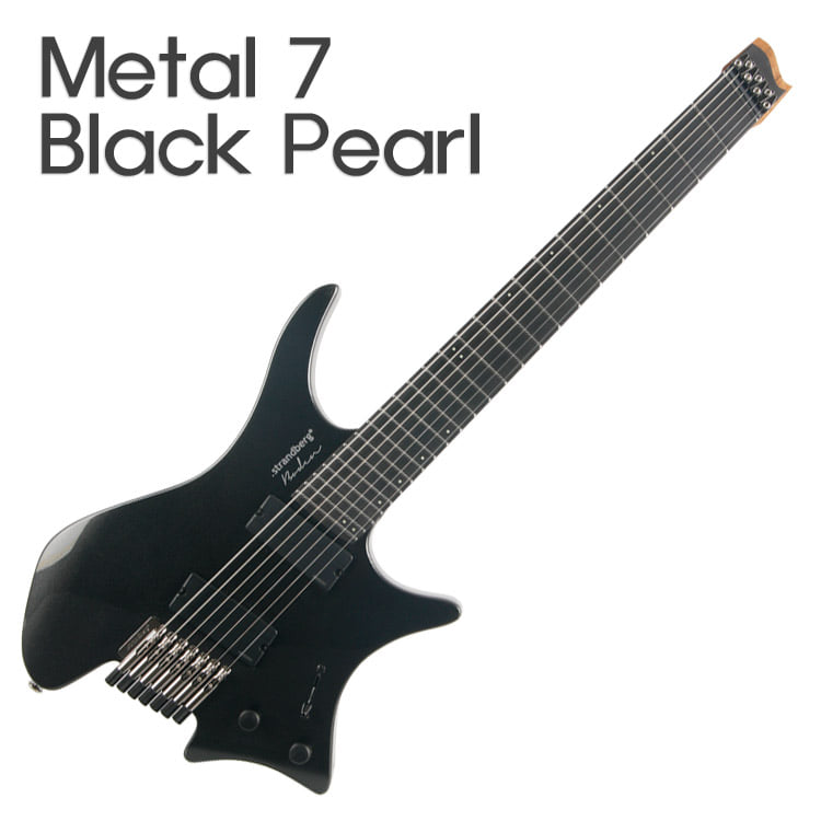 Fishman Fluence 픽업셋 Strandberg 일렉기타 Boden Metal 7현 (Black Pearl)