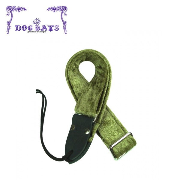 Dogdays 우쿨렐레 스트랩 Sage Green Velvet Croc Skin