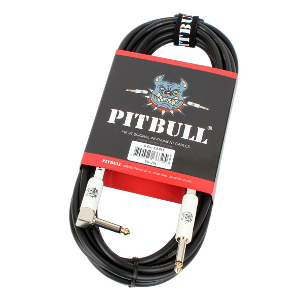 PITBULL 기타 & 베이스 케이블 Standard Cable SG-20L (6.0M) Straight to Angle
