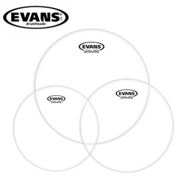 EVANS 에반스 탐 헤드 패키지 TOMPACK G2 STANDARD (투명) 12인치, 13인치, 16인치 ETP-G2CLR-S