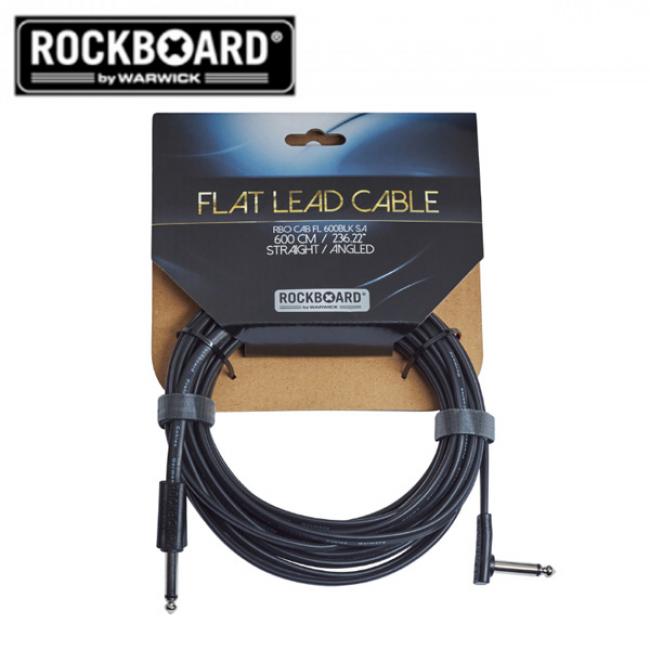 RockBoard 악기케이블 Instrument Flat Lead Cable 600cm Straight/Angled 600 BLK SA