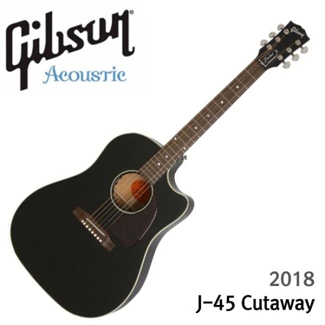 Gibson Acoustic J-45 Cutaway 2018 Ebony (RS4SECEB18)