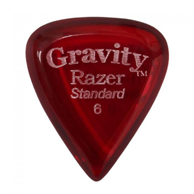 Gravity Picks 피크 GRAS6P Razer Standard 6.0mm Polished Red