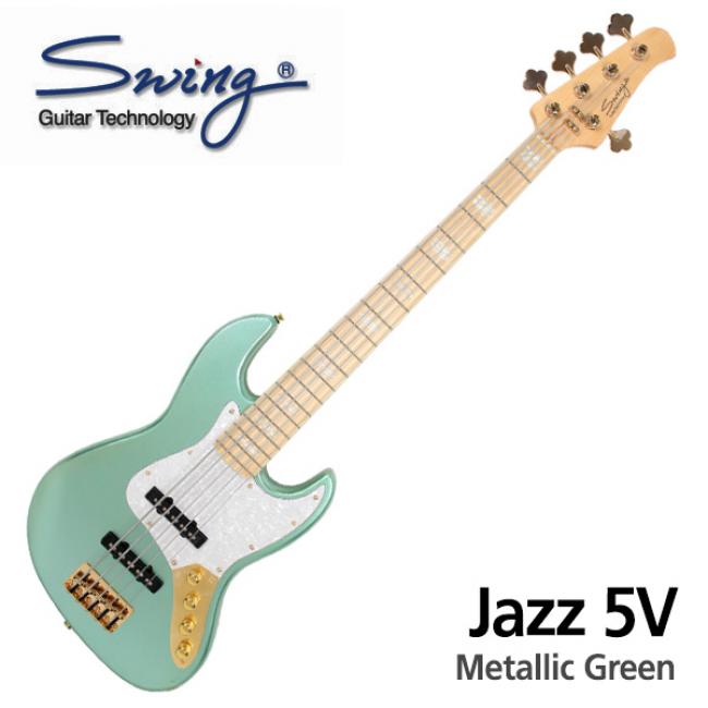Swing 일렉베이스 Jazz 5V Metallic Teal Green