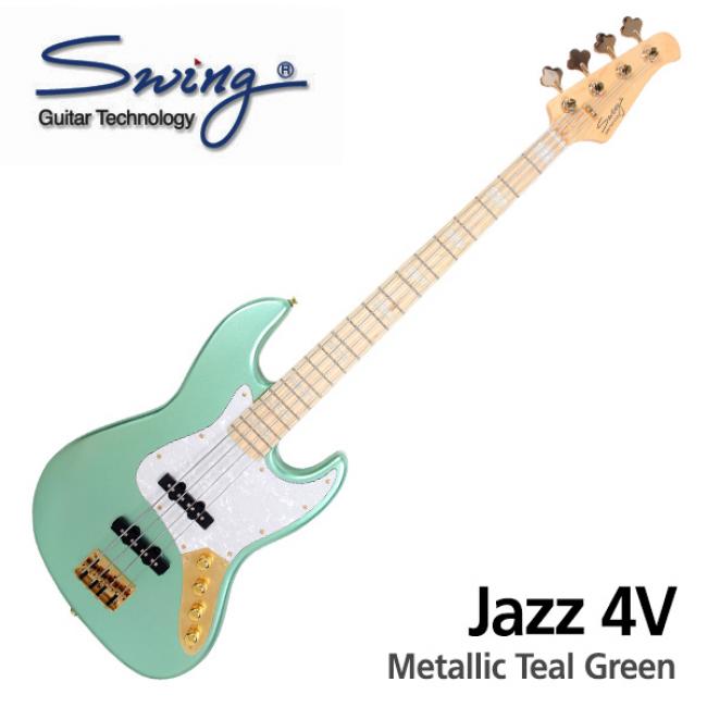 Swing 일렉베이스 Jazz 4V Metallic Teal Green