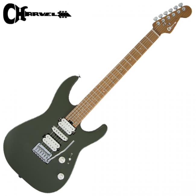 Charvel 일렉기타 PRO-MOD DK24 HSH 2PT - Matte Army Drab, Caramelized Maple Fingerboard (하드케이스증정)