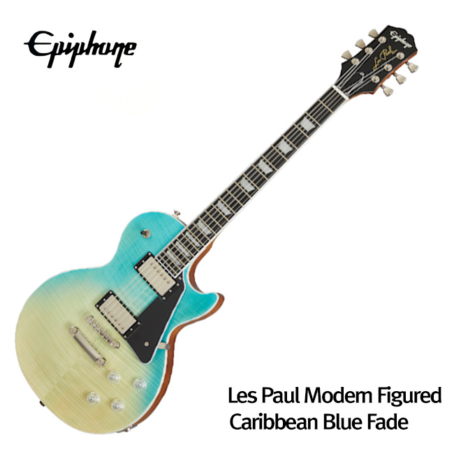 Epiphone 일렉기타 Les Paul Modern Figured Caribbean Blue(EILMFCBFNH1)