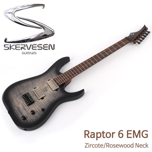 M A S T E R P I E C E Skervesen Raptor 6 EMG-5766 Zircote / 스커베슨 랩터 6 / 지르코트 지판&로즈우드넥