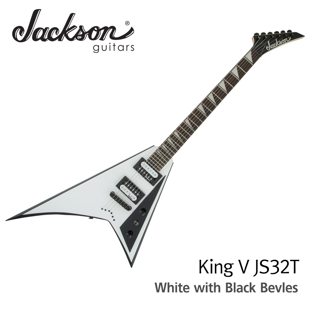Jackson 일렉기타 JS Rhoads JS32T (White with Black Bevels)
