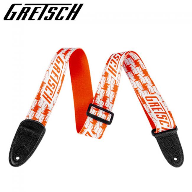 Gretsch Double Penguin Straps - Orange / White