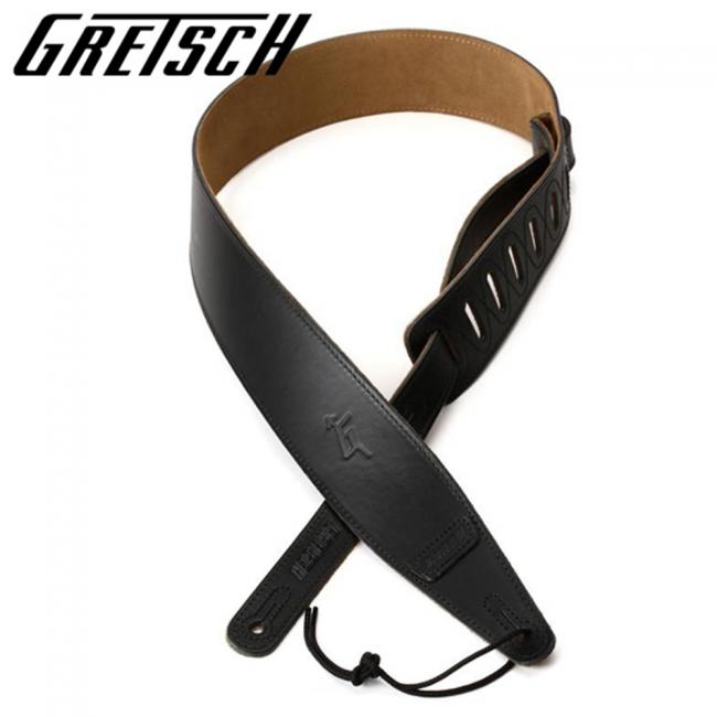 Gretsch Black Leather Straps - G Arrow