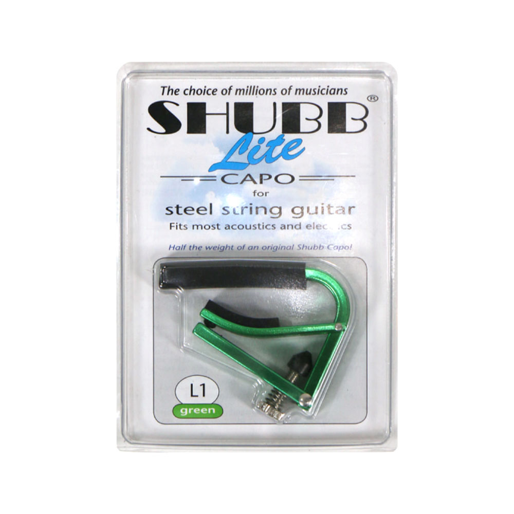 Shubb 가벼운 기타카포 Capo Lite L1G Green (Steel String)
