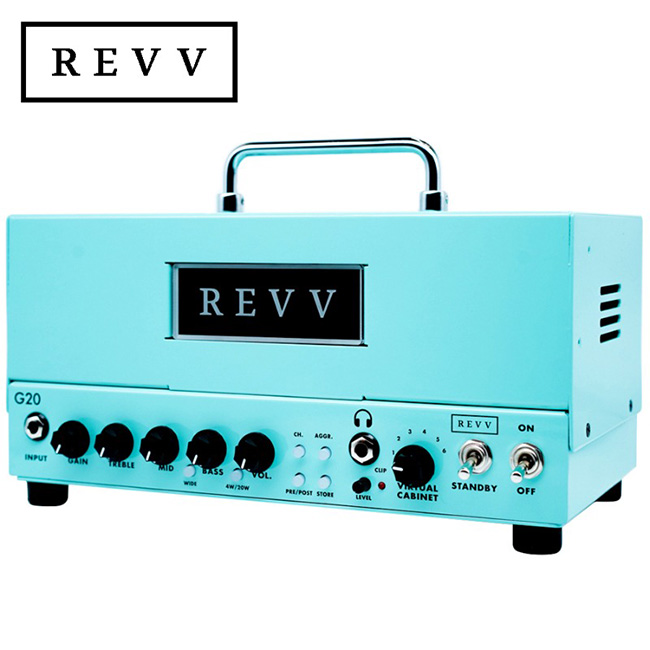 Revv 풀진공관 앰프헤드 G20 Seafoam Green Limited Edition 20/4 Watt