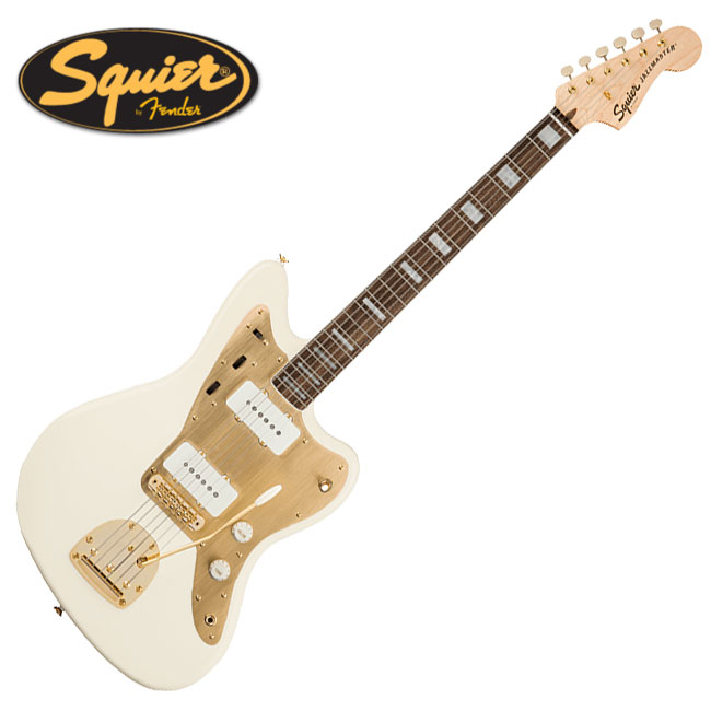 Squier 스콰이어 일렉기타 40TH ANNIVERSARY Jazzmaster Gold Edition Olympic White (037-9420-505)