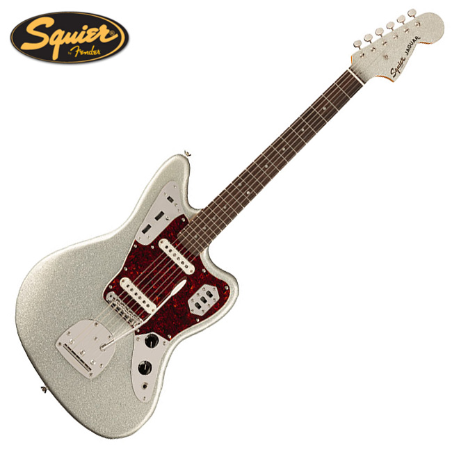 Squier 스콰이어 일렉기타 FSR Classic Vibe 60s Jaguar Silver Sparkle (037-4092-581)