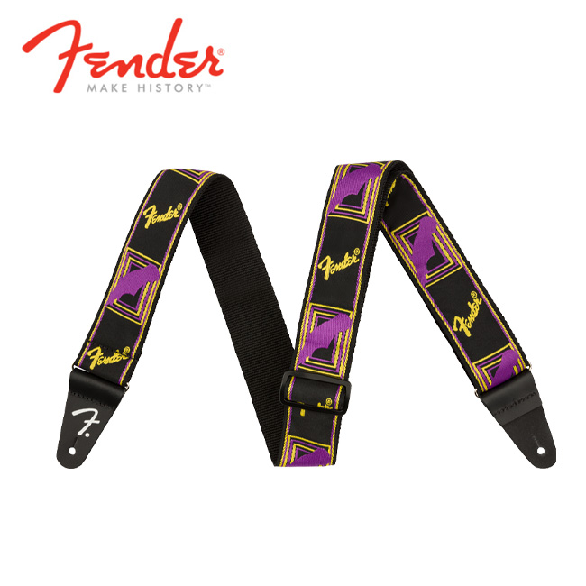 Fender 스트랩 Neon Monogrammed Strap Purple/Yellow (099-0681-306)