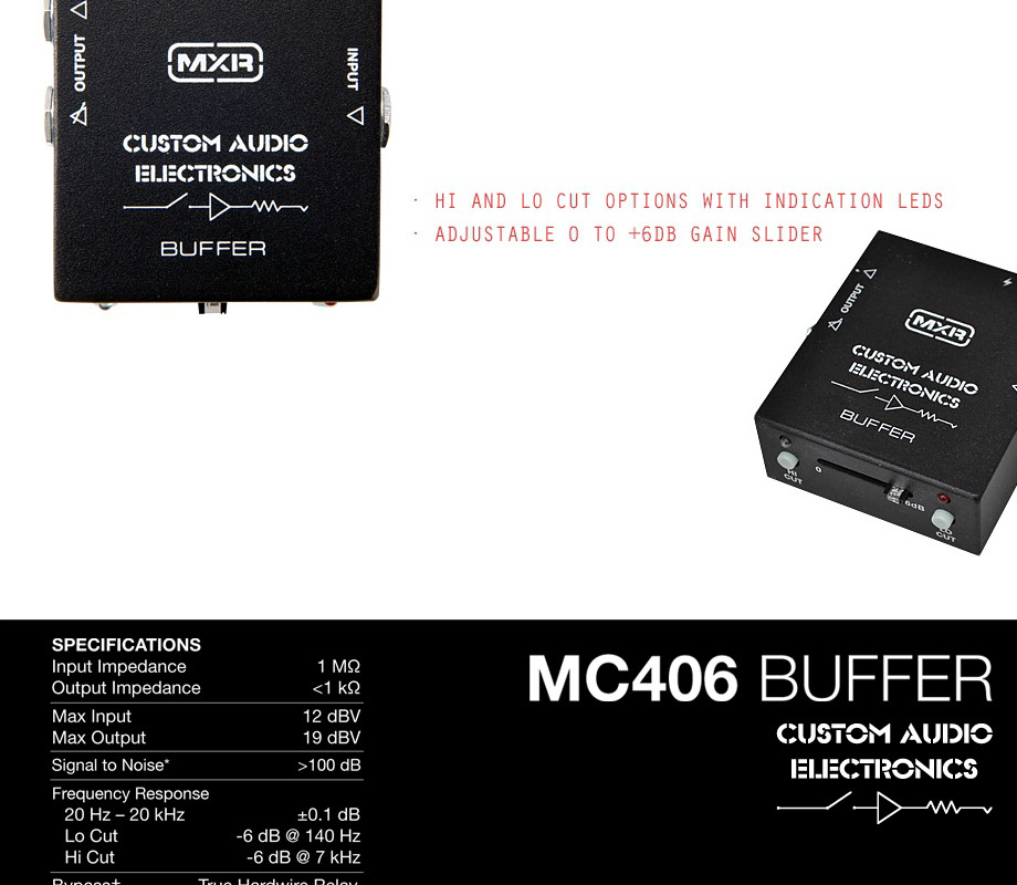 MXR 이펙터 Custom Audio Electronics CAE Buffer [MC406] | FreeBud Music