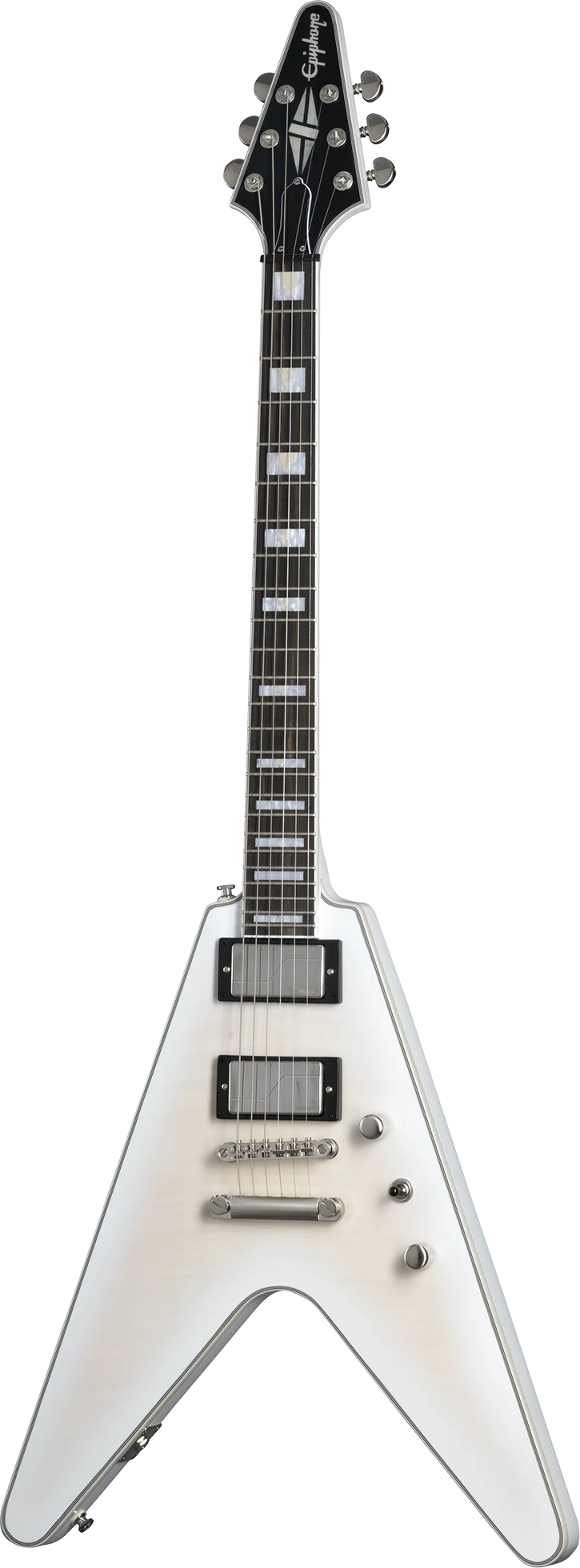 Epiphone Flying V Prophecy, Aged White Tiger Burst, Exclusive (EIFVYAWTBN1) 정면
