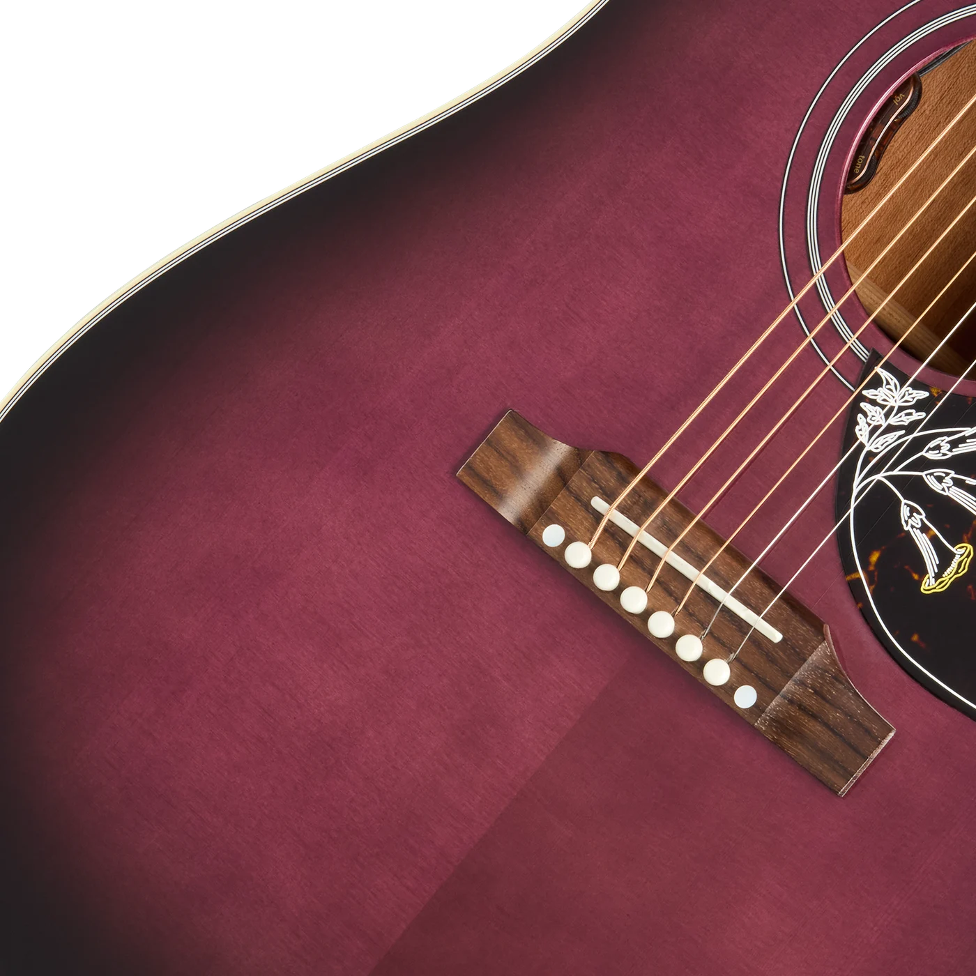 Gibson Hummingbird Standard, Purple Burst (MCSSHBPB) 브리지