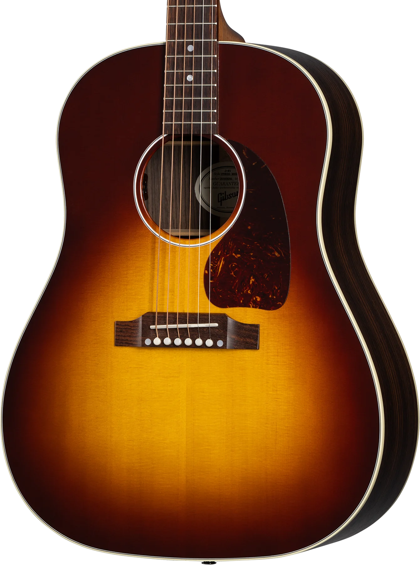 Gibson J-45 Studio Rosewood, Satin Rosewood Burst (MCRS4SRSRB) 바디