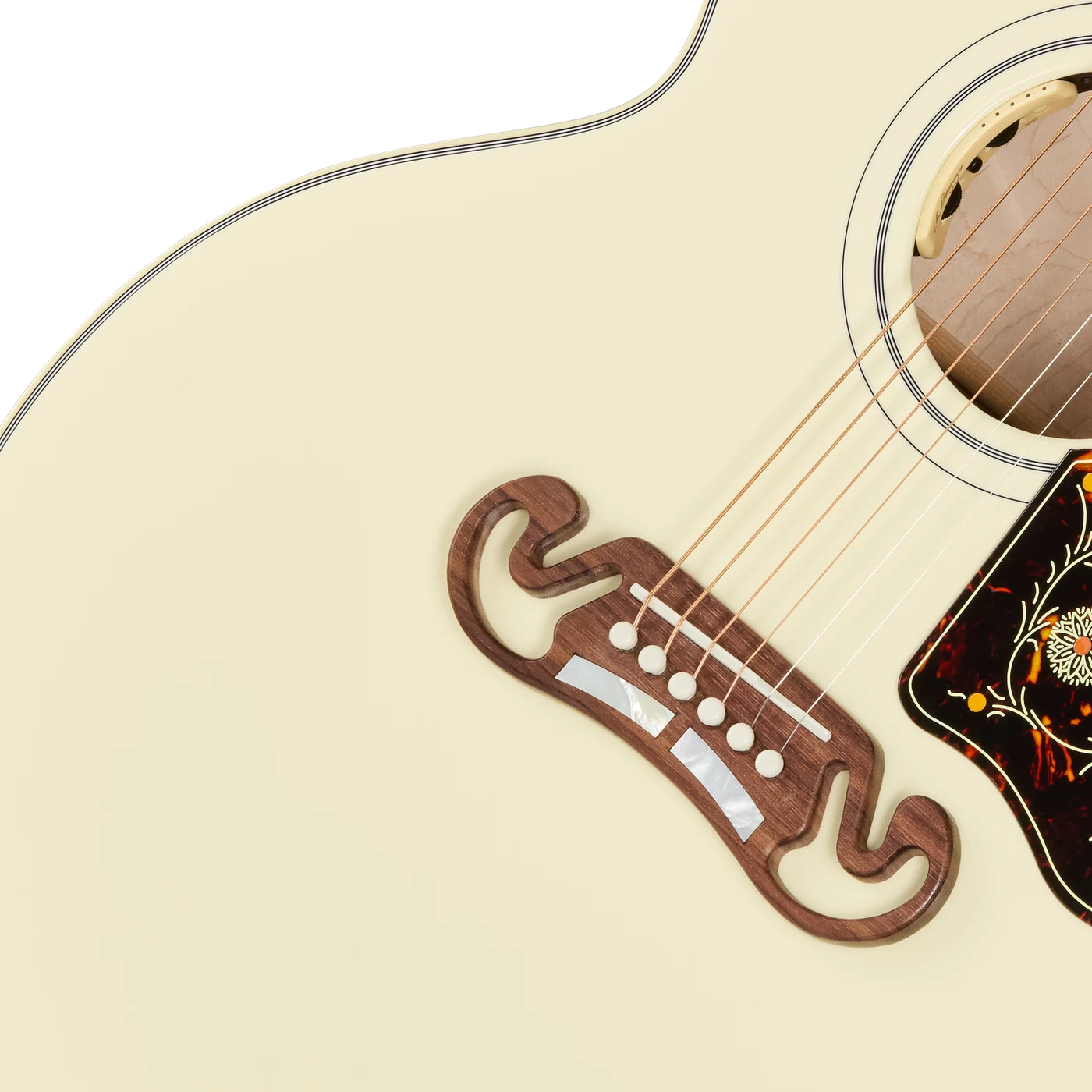 Gibson SJ-200 Standard, Classic White (MCJB20CW) 브리지