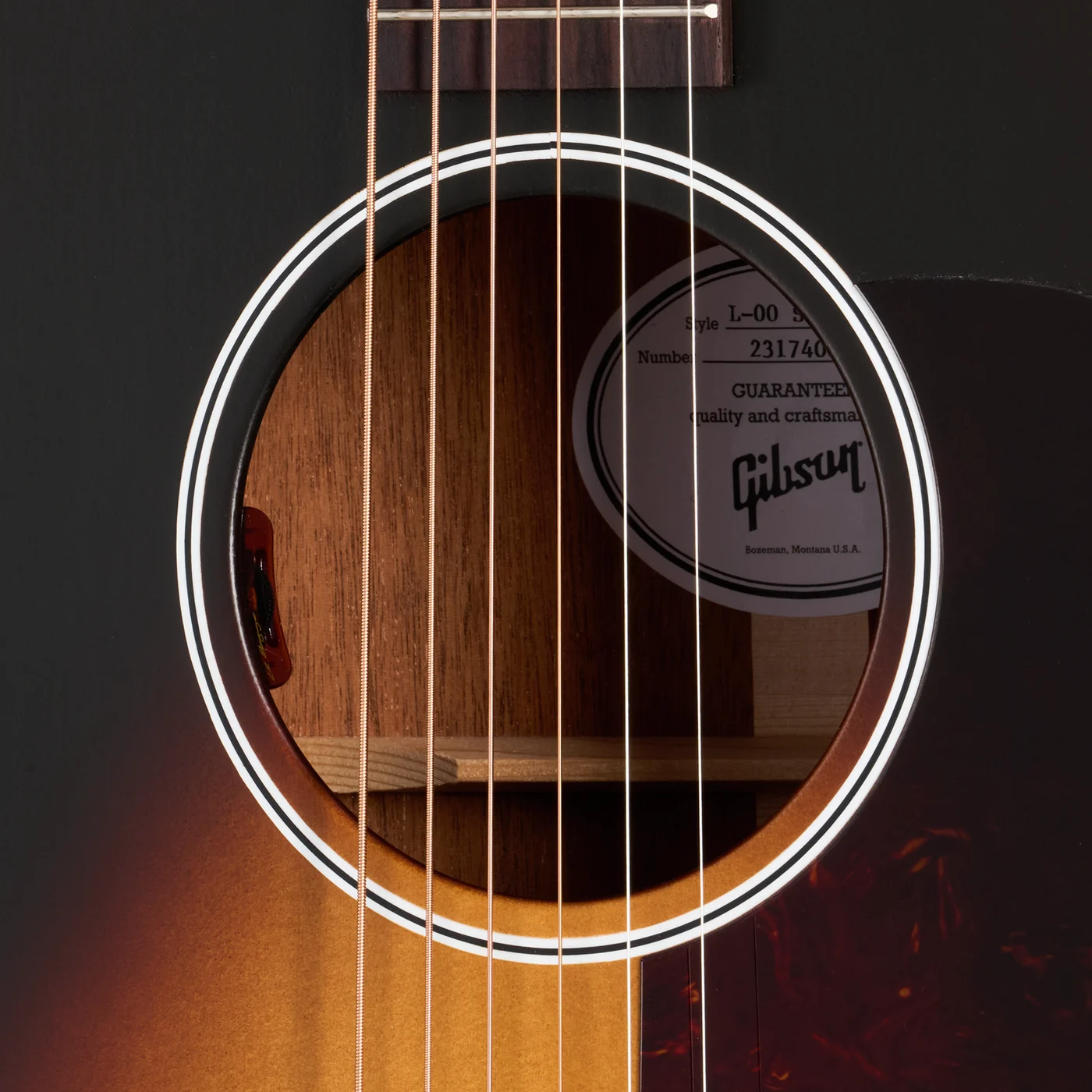Gibson L-00 Special, Satin Vintage Sunburst (MCSBL0SPCVS) 사운드홀 컨트롤