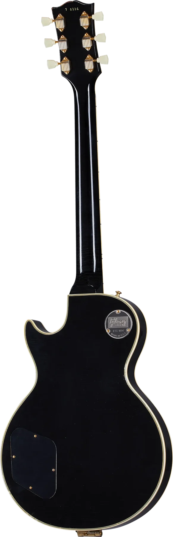 Gibson Custom 1957 Les Paul Custom Reissue 3-Pickup Bigsby, Light Aged, Ebony (LPB357LAEBBG1) 후면