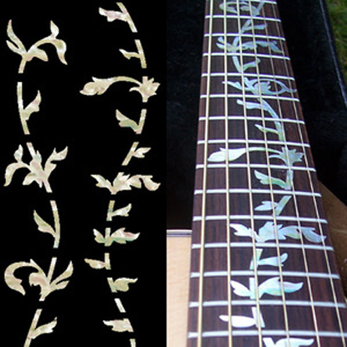 인레이 스티커 Inlay Stickers Fretmark Tree of life White Silver No.14