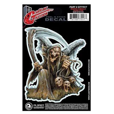 Planet Waves Guitar Tattoos Reaper 3 Skulls (GT77017)