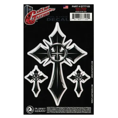 Planet Waves Guitar Tattoos Gray Cross (GT77105)