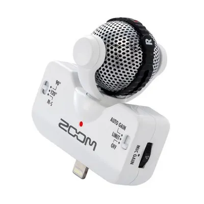 Zoom iQ5 iPHONE/iPAD 전용 프로페셔널 스테레오 마이크 (WH)