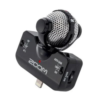 Zoom iQ5 iPHONE/iPAD 전용 프로페셔널 스테레오 마이크 (BK)
