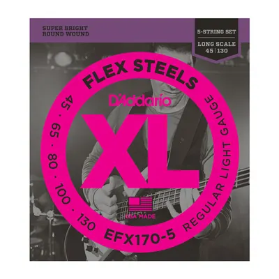 Daddario 베이스기타 스트링 Flex Steels 5현 [EFX170-5] (045-130)