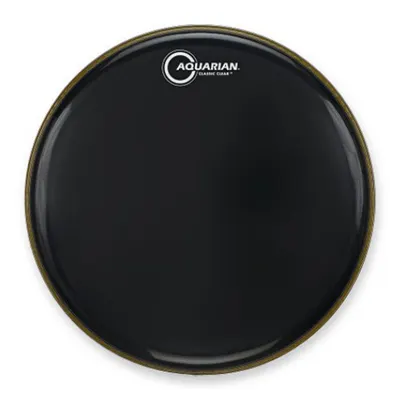 Aquarian Classic Clear 베이스 드럼헤드 Gloss Black
