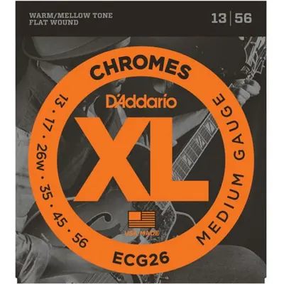 Daddario 다다리오 일렉기타줄 Chromes Flat Wound [ECG26] (013-056)