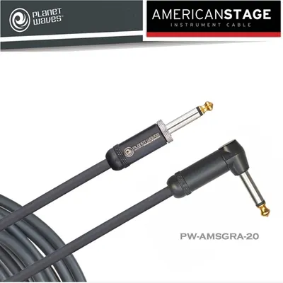 Planet Waves 악기케이블 American Stage 6m Right Angle (PW-AMSGRA-20)