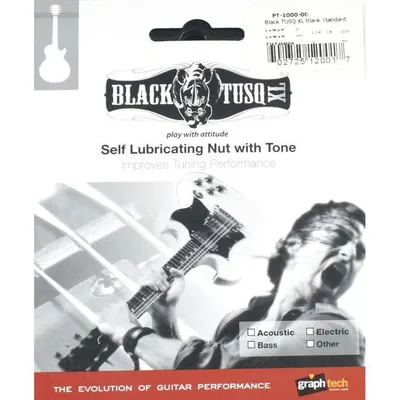Graphtech BLACK TUSQ XL 기타용너트 Curved Blank Nut (PT-1000-00)