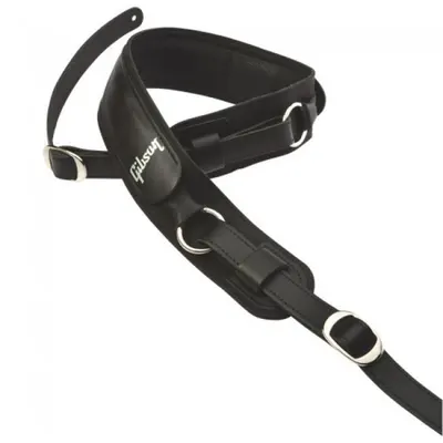 Gibson 스트랩 Slingshot - Black Top Grain Leather with elastic pull [ASSS-BLK]