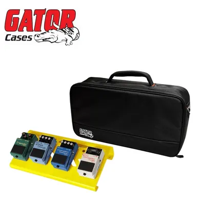 Gator 이펙터 케이스 옐로우 ,YE, Aluminum Pedal Board w/Carry Bag(400X180) 오버드라이브 엘로우 페달보드 & 케이스 스몰사이즈(GPB-LAK-YE)