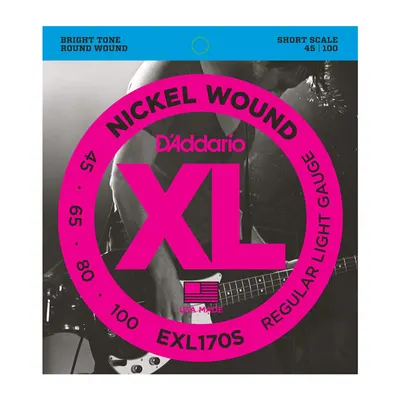 Daddario 베이스기타 스트링 [EXL170S] (045-100) Short Scale 숏스케일베이스전용(에피폰EB-0시리즈,깁슨SG베이스,스콰이어SS시리즈)