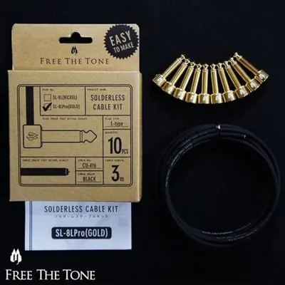 Free The Tone 패치케이블 Solderless cable Kit SLK-Lpro-10 (Gold) - Angle 10EA