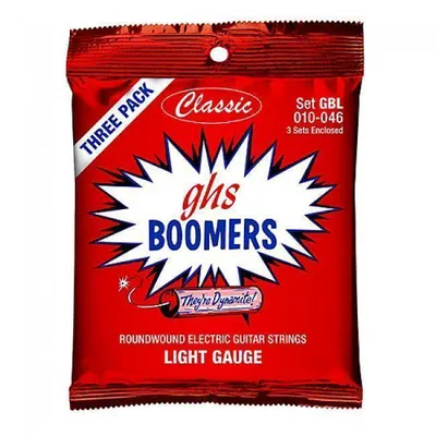 GHS 일렉기타 스트링 Boomers [GBL-3Pack] (010-046) 3세트 패키지