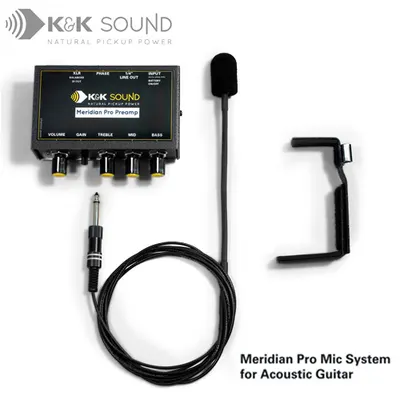 K&K Sound Meridian Pro System for Guitar (inc.Mic, Preamp&Guitar Clamp) 마이크 프리엠프 & 클램프