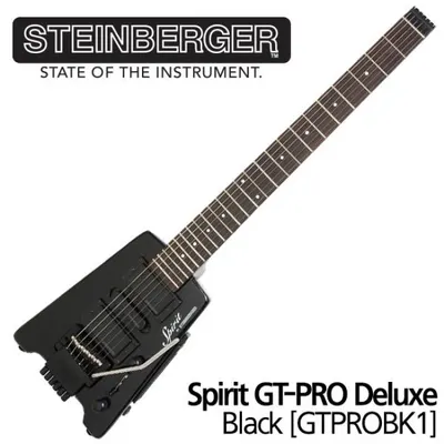 Steinberger 일렉기타 Spirit GT-PRO Deluxe Black [GTPROBK1]
