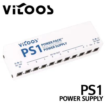 슬림한 사이즈의 페달파워! 넉넉한 10구! VITOOS 파워서플라이 PS1 (Power Pack) VMP-PS1